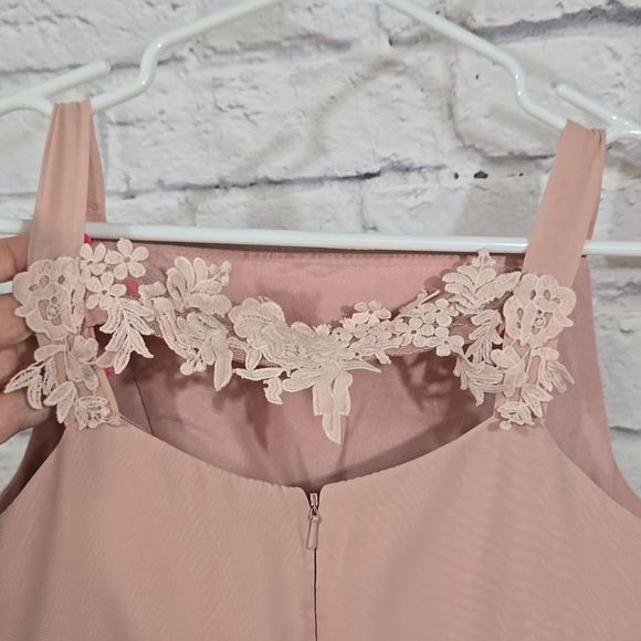 Girls Fairy Renaissance Maxi Dress Embroidered Pink Ruffled Hem Formal Dressy - Picture 5 of 11